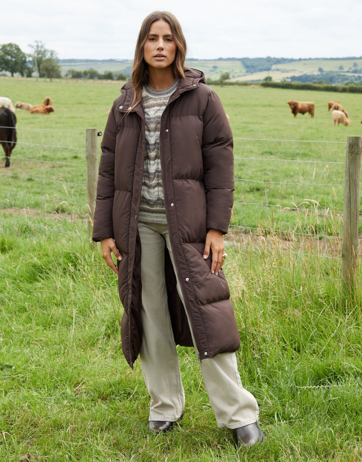 Women's Chocolate Maxi Puffer Jacket Eco Trendt. shop