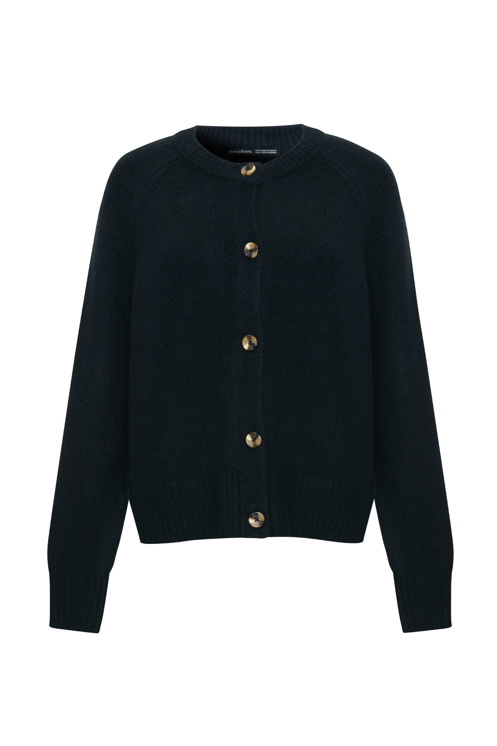 Women's Black Button Up Knitted Cardigan Eco Trendt. shop