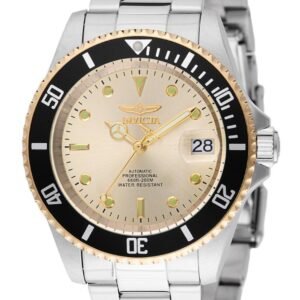 Invicta Pro Diver 49317 Men's Watch - Waterproof - Analogue - Automatic Movement - Stainless Steel with Gold dial - 40mm
